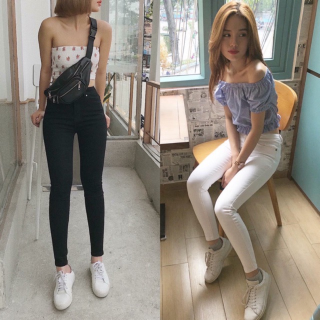 Quần Skinny Đen Trơn ASOS Xuất Chuẩn