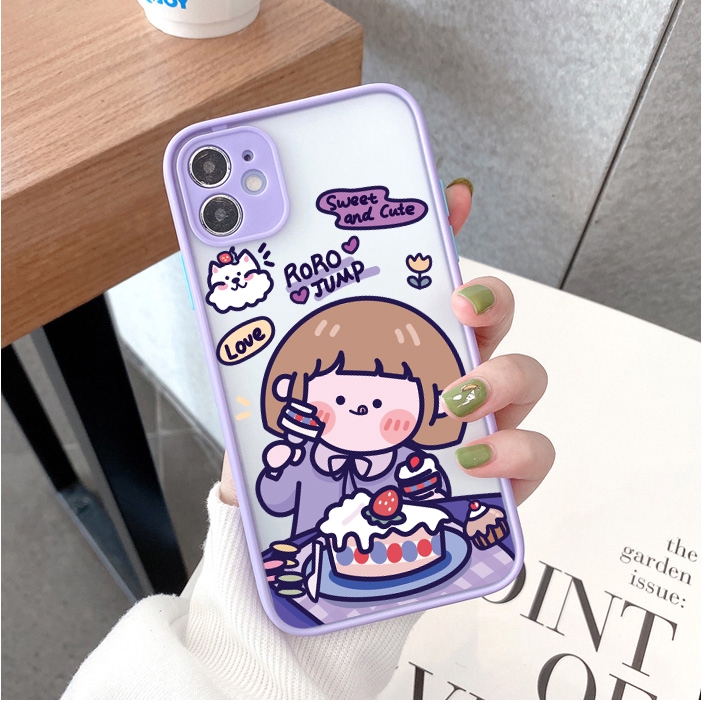 Ốp lưng iphone nhám sweet cute 5/5s/6/6plus/6s/6splus/7/7plus/8/8plus/x/xr/xs/11/12/pro/max/plus/promax - Awifi U1-1