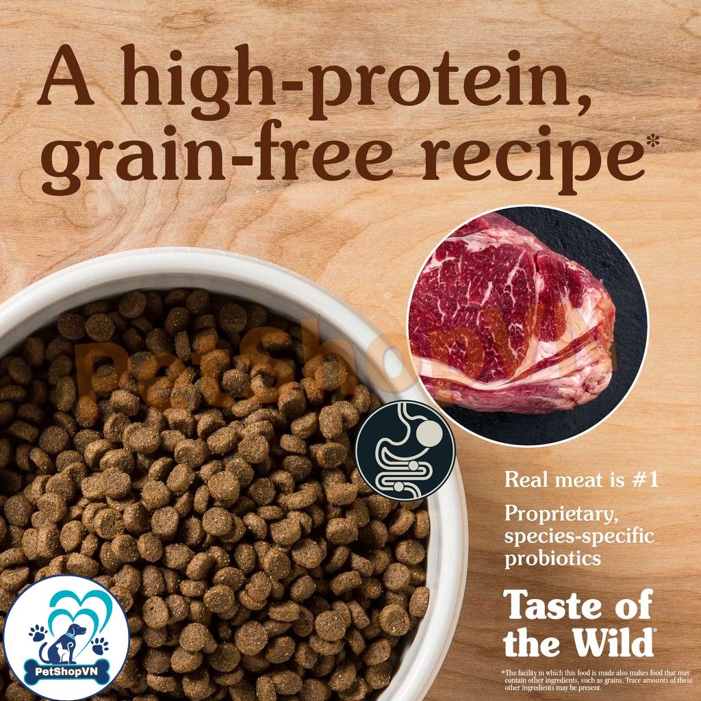 Thức Ăn Cho Chó Con Hạt TASTE OF THE WILD HIGH PRAIRIE PUPPY Vị Bò Rừng và Nai Nướng