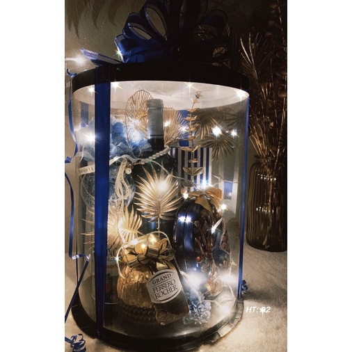 Set quà tết cao cấp vang-trà- cầu vàng rocher-kẹo