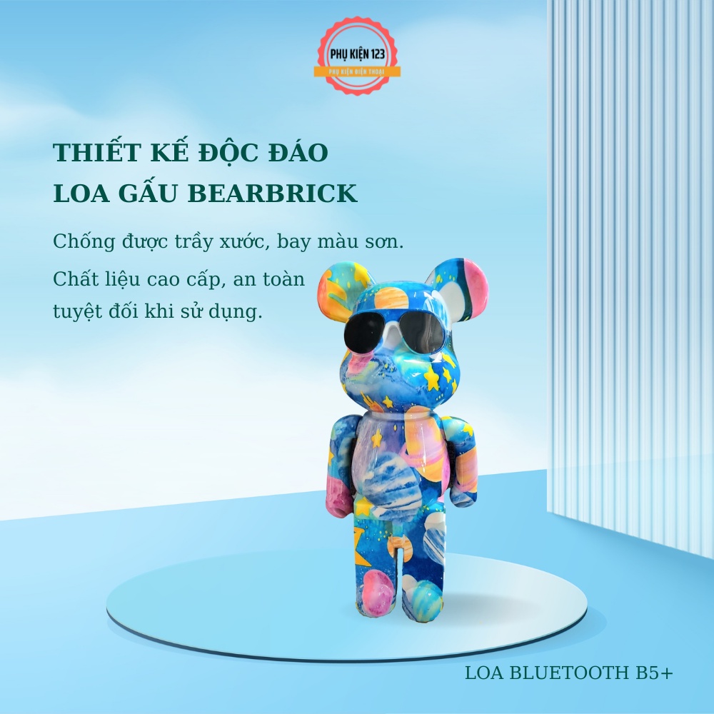 Loa nghe nhạc bluetooth mini B5+  tích hợp thẻ nhớ USB dùng cho vi tính máy tính laptop điện thoại-Phụ Kiện 123