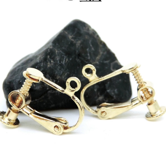 1 Khuyên Kẹp Vành Tai Màu Vàng / Bạc / Vàng Hồng Hình Xoắn Ốc Nhiều Màu Sắc