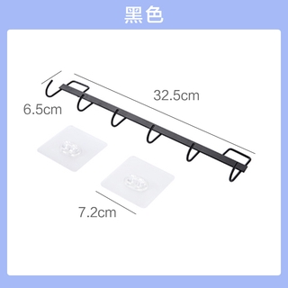 Punch-free hook strong viscose kitchen row hook kitchenware storage hook wall hanging wall seamless sticky hook [JOAN]