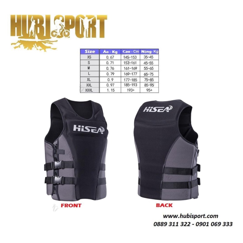 Áo Phao/Áo Cứu Hộ ôm sát cơ thể HISEA.