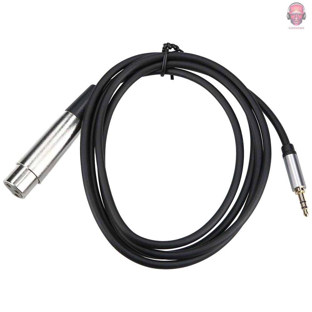 Cáp Chuyển Đổi Âm Thanh Từ Giắc 3.5mm Sang Xlr Dài 1.5m Chuyên Dụng Cho Đàn Ghi Ta Đen