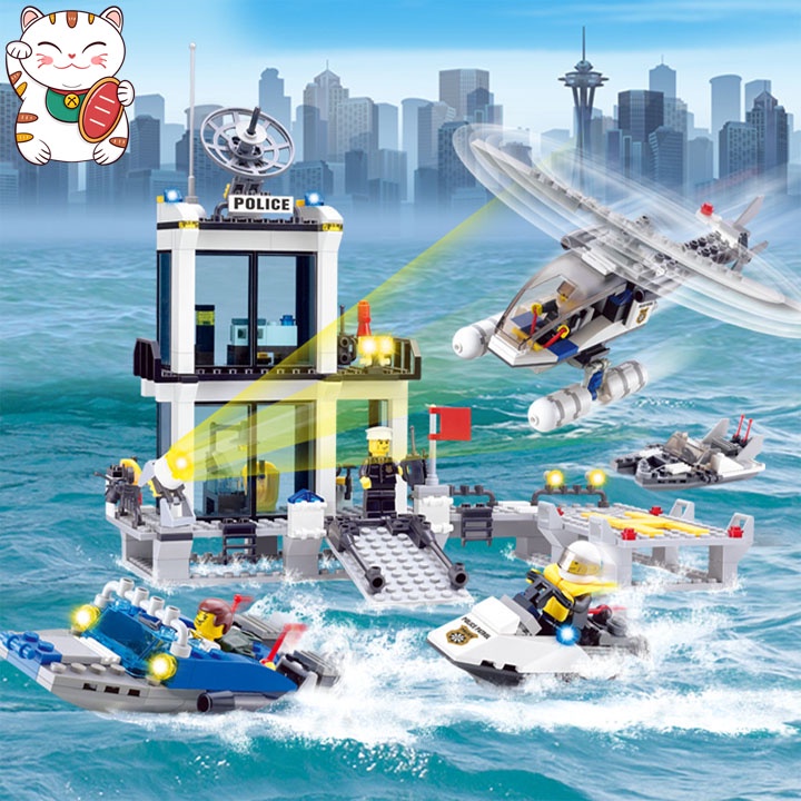 Trạm Tuần Tra Trên Biển 536 Chi Tiết Đồ Chơi Ghép Hình Lắp Ghép Thông Minh Lego City Kazi