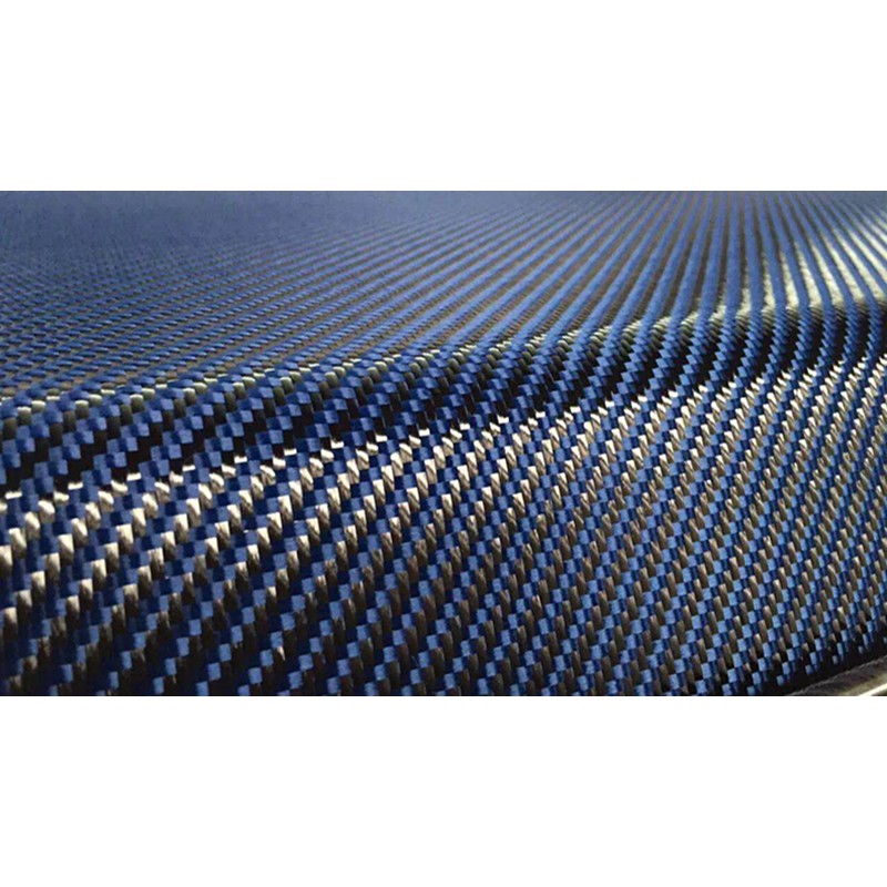 Carbon fiber fabric & Red Blue kevlar mixed fabric Carbon Aramid cloth 50cm/70cm width 200gsm