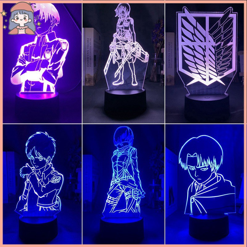 Đèn ngủ 7 màu sắc hình Attack on Titan