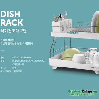 Kệ Chén Đĩa 2 Tầng Lock&Lock Dish Rack LDR2001 Trắng