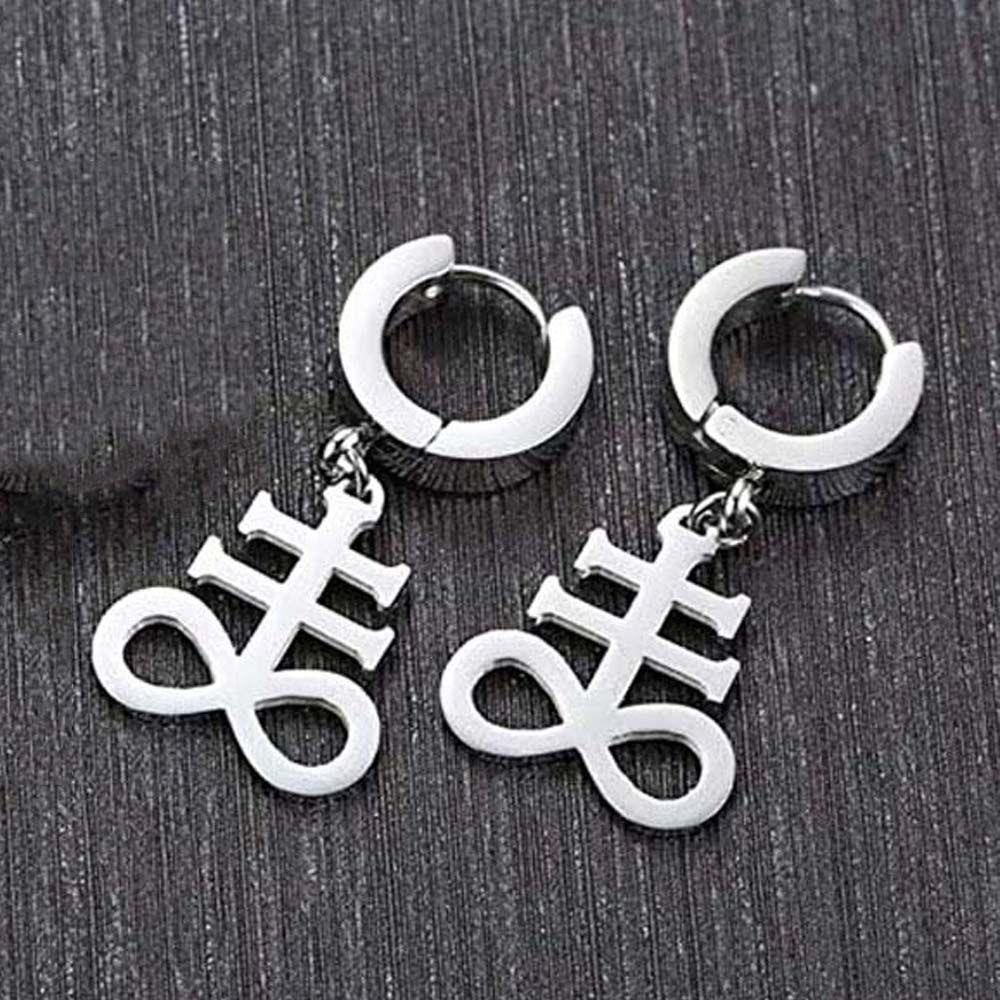 Bông Tai Hình Thánh Giá Thời Trang Dành Cho Nam|Bông Tai Thép Titan Màu Sắc Hình Thánh Giá