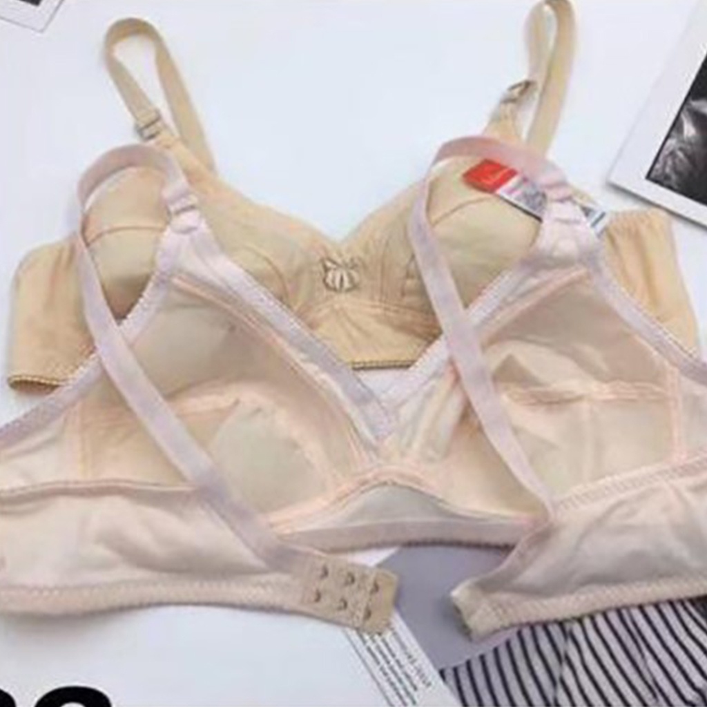 Aó ngực mỏng A688 không mút không gọng bigsize quả to CUP B trơn mặc nhà thoải mái