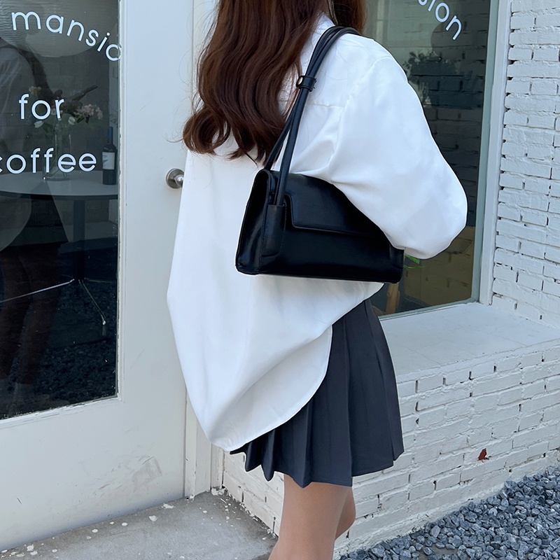 Túi xách đeo vai IELGY da sáp dầu tay cầm dài thời trang cổ điển cho bạn nữ