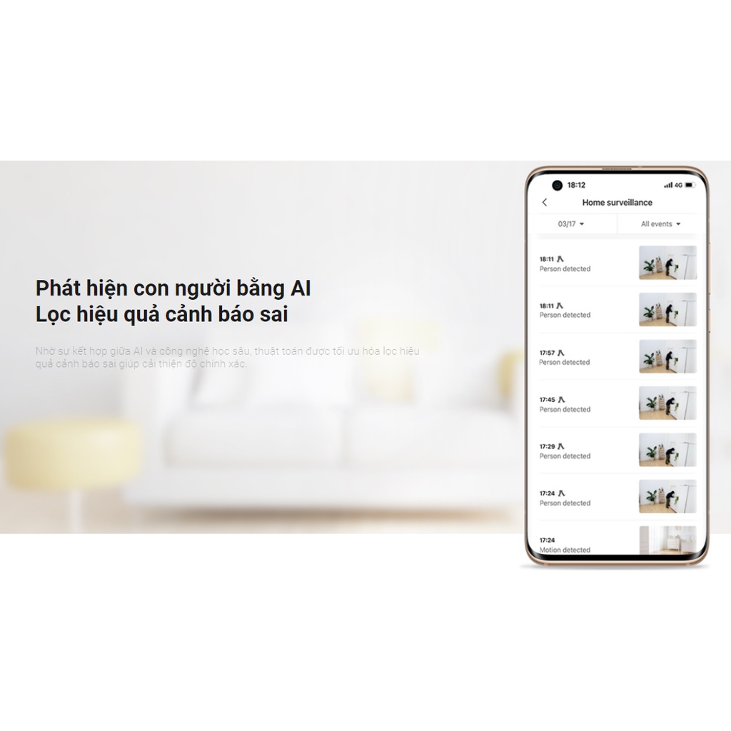 Camera giám sát Xiaomi Mi 360° (1080p) l Độ phân giải cao 1080p | Chế độ toàn cảnh 360° | Tầm nhìn đêm hồng ngoại