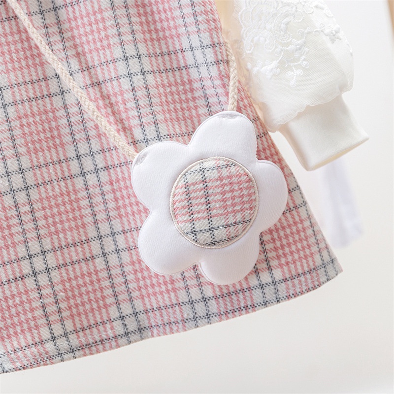 Đầm cotton Tay Dài Sọc Ca Rô Thời Trang Hàn Quốc Cho Nữ