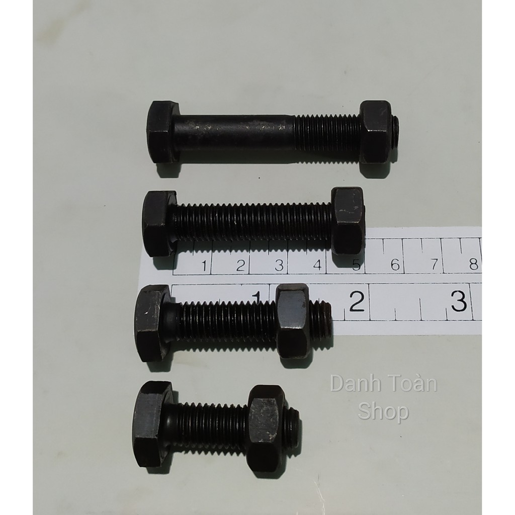 Bu Long M10x30mm, 40mm, 50mm, 60mm Thép Đen Tốt