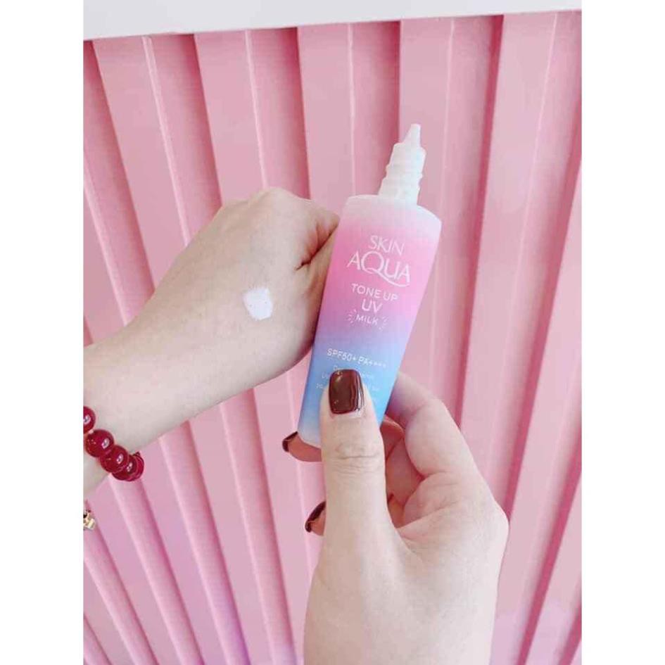 Kem chống nắng Skin Aqua Tone Up UVCHÍNH HÃNG Vừa nâng tông da tạo cảm giác da trong mướt