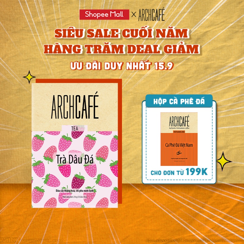 Trà Dâu Đá - Trà trái cây hoà tan Archcafé (hộp 12 gói x 18g)