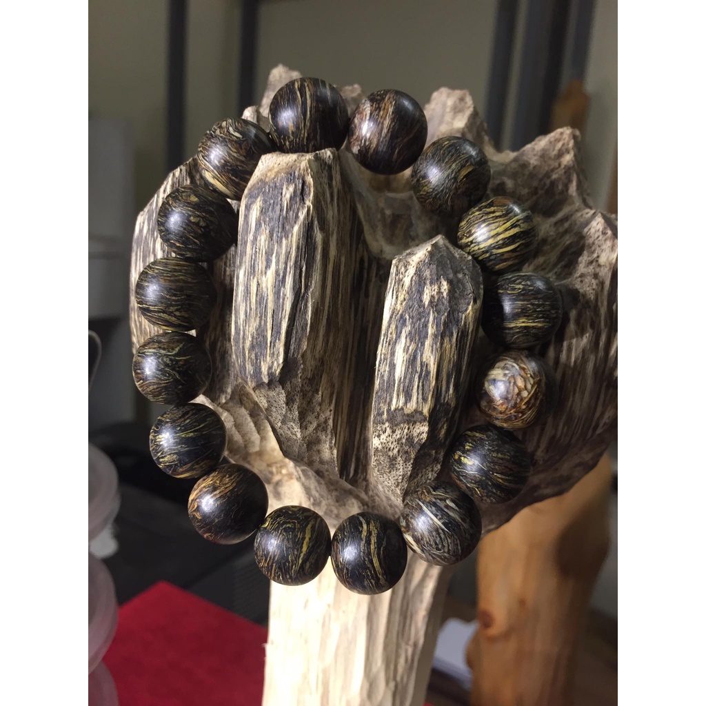 Vòng Tay Trầm Hương Sánh Chìm Cao Cấp Hạt Tròn Size 10 - 12 - 14 mm | Trầm Chìm Loại 1 Thiên Nhiên 100%
