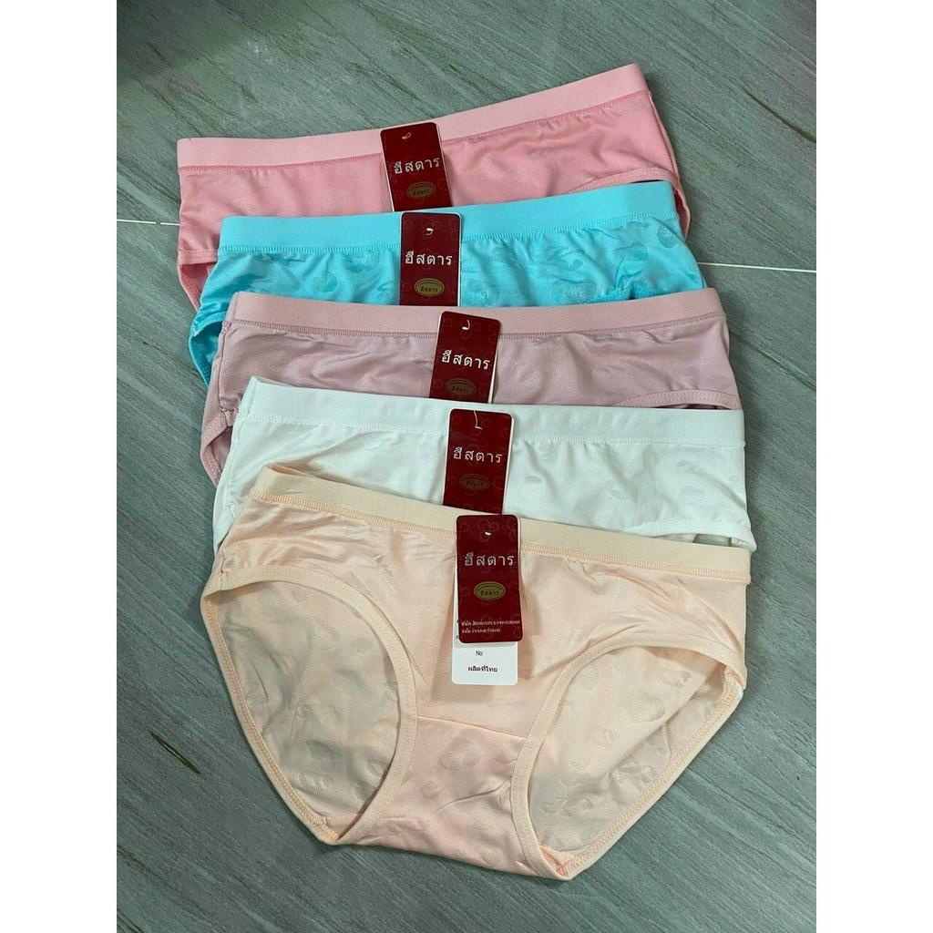 Bộ 10 quần lót nữ thun gấm Thái Lan cao cấp lưng bản to, freesize 45-60kg