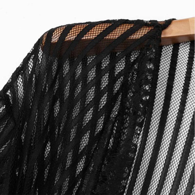 Áo choàng ngủ cổ chữ V ren mỏng gợi cảm cho nữ | BigBuy360 - bigbuy360.vn