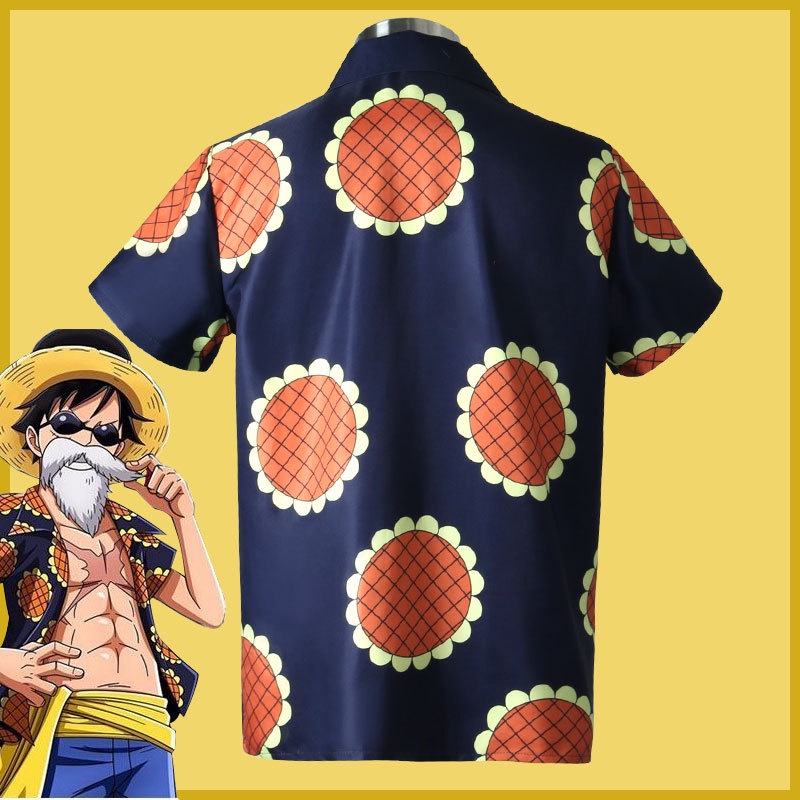 Áo Sơ Mi Tay Ngắn Hóa Trang Nhân Vật Luffy Trong Phim Hoạt Hình One Piece