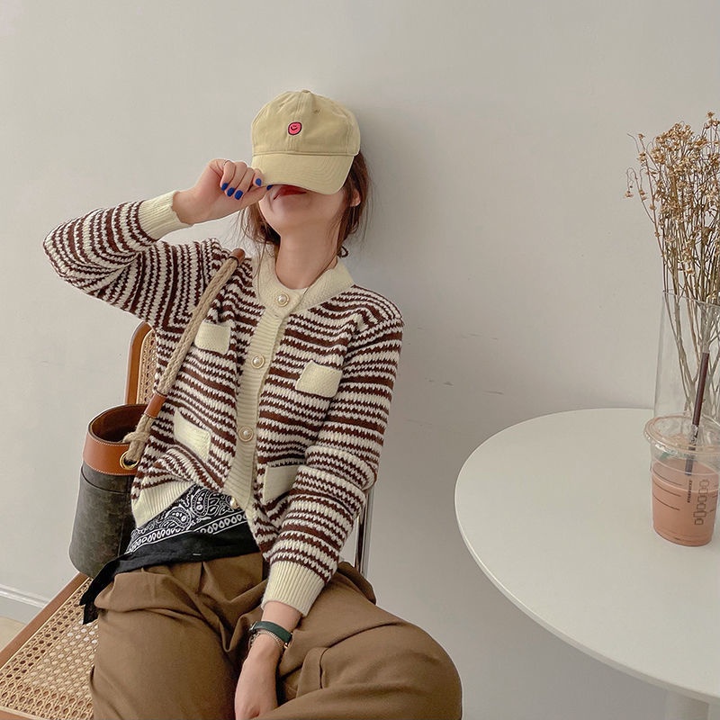 Áo khoác len Cardigan thời trang thu đông phong cách Hàn Quốc cho nữ