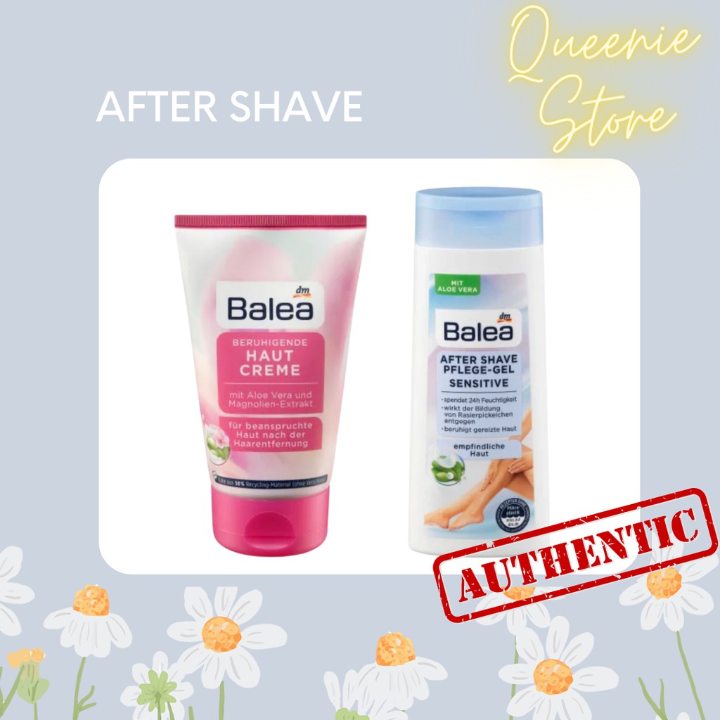 Kem dưỡng sau wax sau cạo lông Balea nội địa Đức làm dịu da ức chế mọc lông da thường 125ml da nhạy cảm 150ml