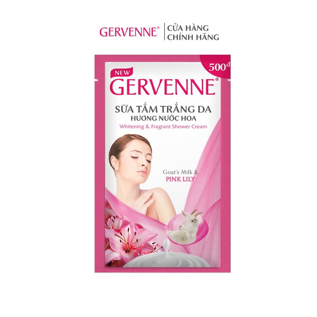 [HB Gift] Combo 10 quà Gervenne hương Pink Lily (Gói Sachet 4.5g/gói + Xà bông tắm 90gr + Lăn khử mùi 25ml)