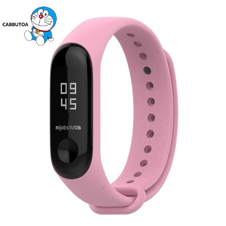 Dây Đeo Thay Thế Chất Liệu Silicon Thiết Kế Nhiều Lỗ Thời Trang Cho Xiaomi Mi Band 3