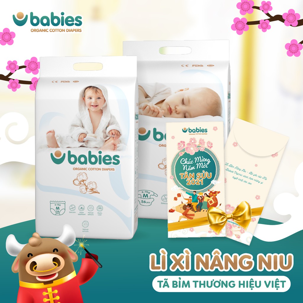 Set 10 Lì Xì Nâng Niu Babies Organic Tết Tân Sửu 2021