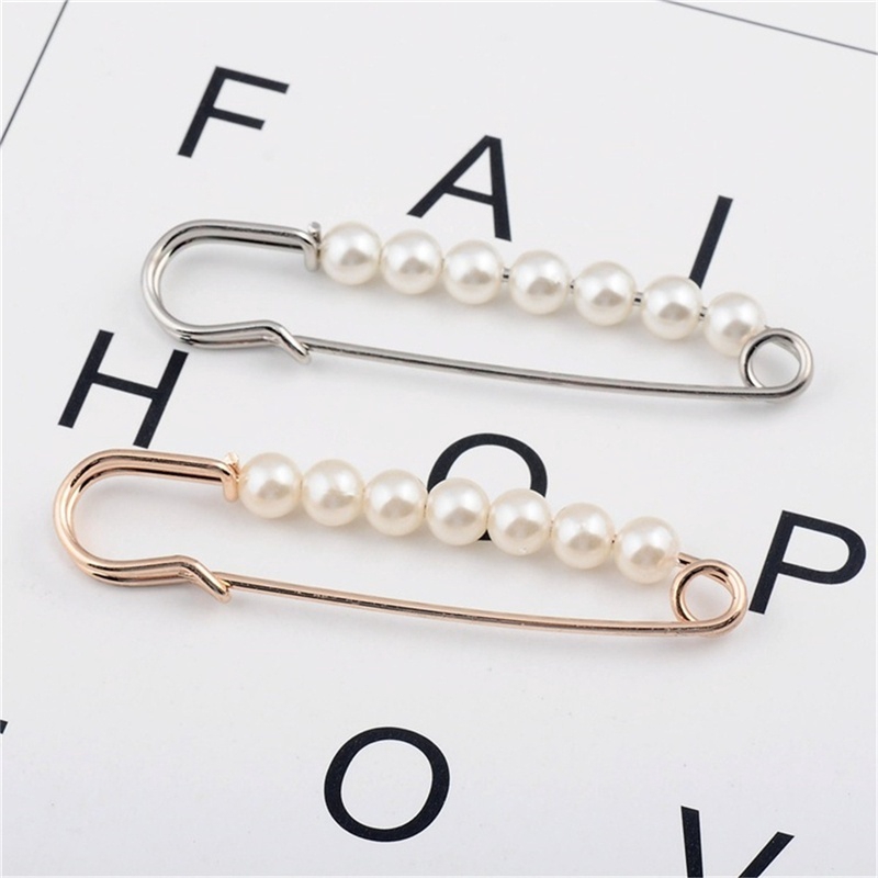 Ghim cài áo dạng chuỗi ngọc trai giả thời trang cho nam &amp; nữ