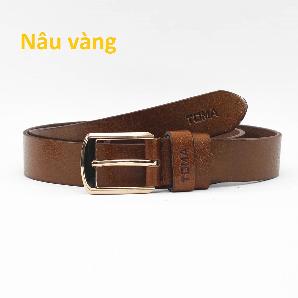 Dây thắt lưng nam Toma Việt Nam DL3S6DM801 - da bò - mặt khoá ngẫu nhiên