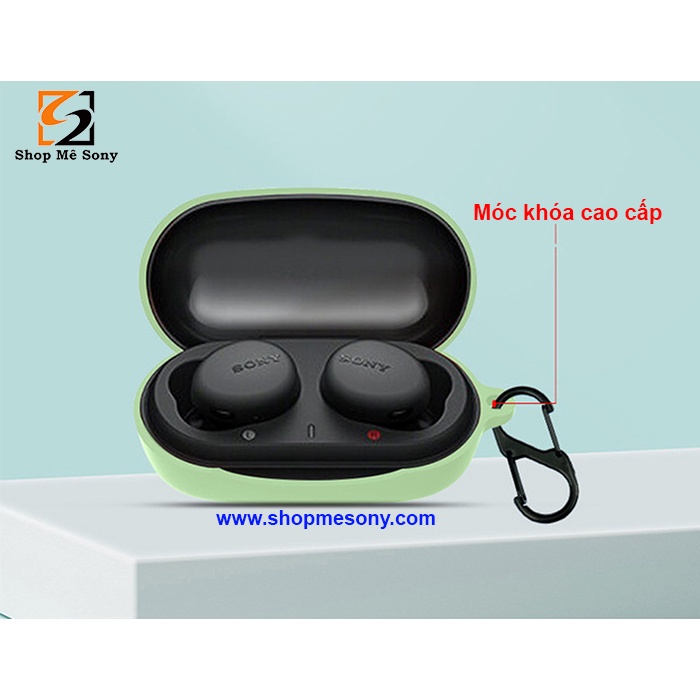 Sony WF-XB700 - Ốp case silicon kèm móc chữ S cao cấp