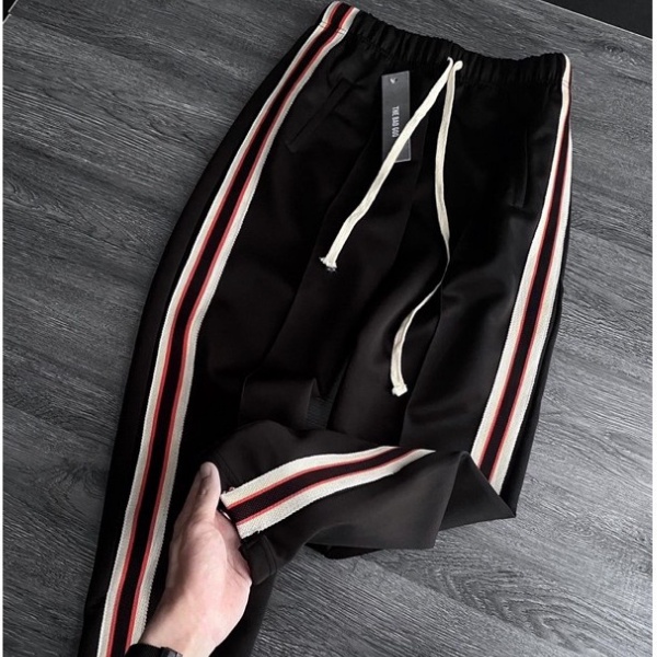 Quần jogger nam, quần thể thao nam nữ ZUTEE unisex viền dây phối đỏ sườn dáng suông chất | BigBuy360 - bigbuy360.vn