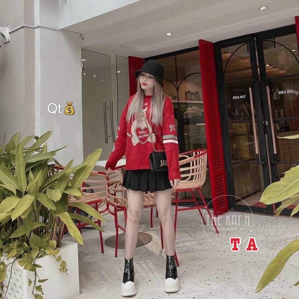 Áo len đỏ cho mùa noel - ảnh thật [nhiều hình phía sau]