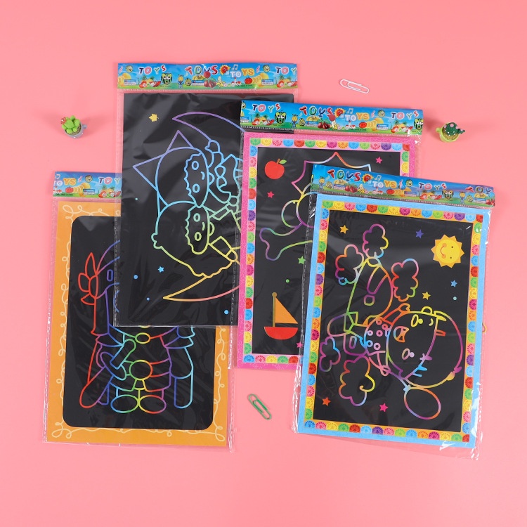 Giấy Vẽ Tranh Thủ Công Họa Tiết Hoạt Hình Nhiều Màu Sắc Cho Bé