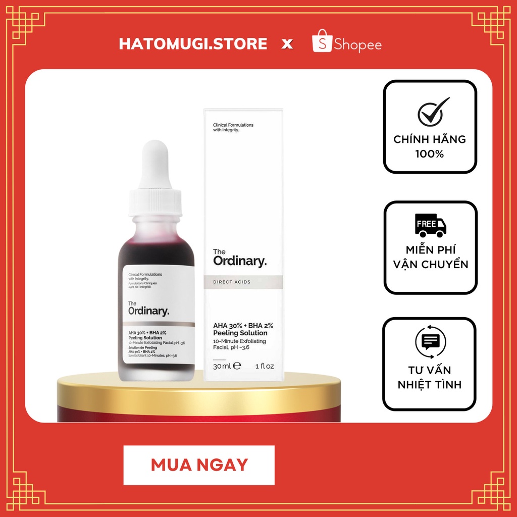 Serum The Ordinary / Tẩy Da Chết Hóa Học The Ordinary AHA 30% BHA 2% Peeling Solution