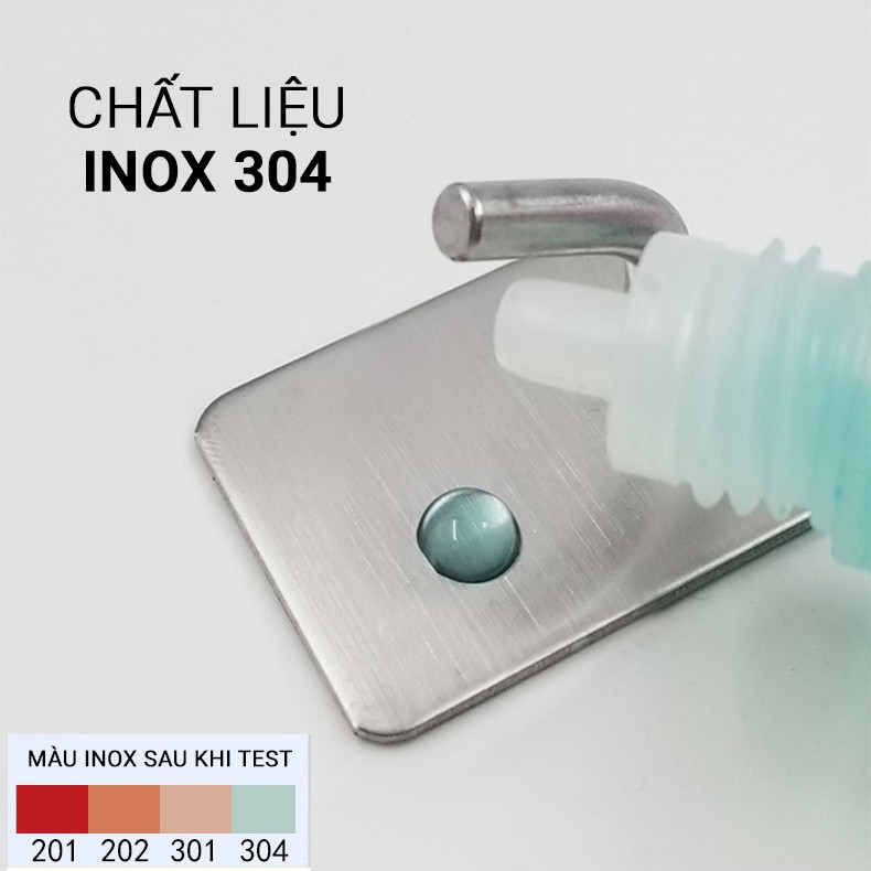 Móc dán tường inox treo đồ dính tường gạch, Móc dán chịu lực siêu bền