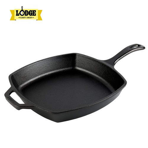 [Mã BMBAU200 giảm 200K đơn 699K] Lodge - Chảo gang hình vuông - 26cm