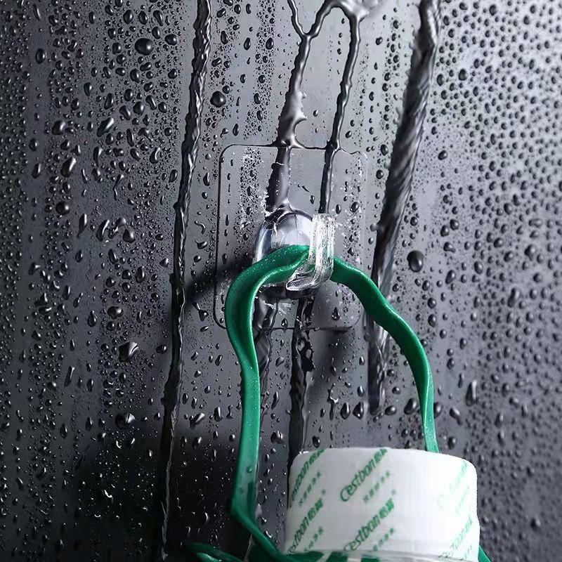 Set 10 Móc Treo Đồ Dán Tường Mặt Nhám Trong Suốt Chịu Lực Tốt Tiện Dụng Giá Đỡ