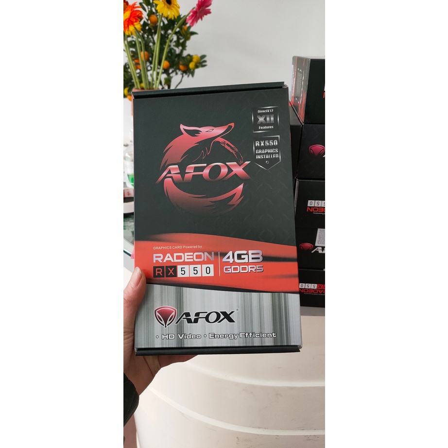 Card Màn Hình Afox Radeon RX550 4GB (4GB GDDR5, 128-bit, DL DVI-D+HDMI+DP)