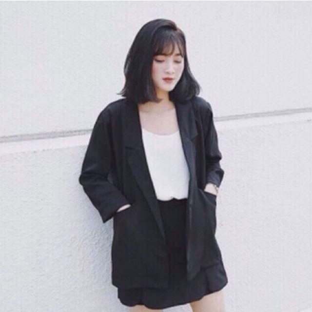 [HÀNG LOẠI 1] Áo vest blazer nữ màu đen một lớp style Korea trẻ trung thanh lịch (Thời trang công sở VIP) (Hàng y hình) | BigBuy360 - bigbuy360.vn