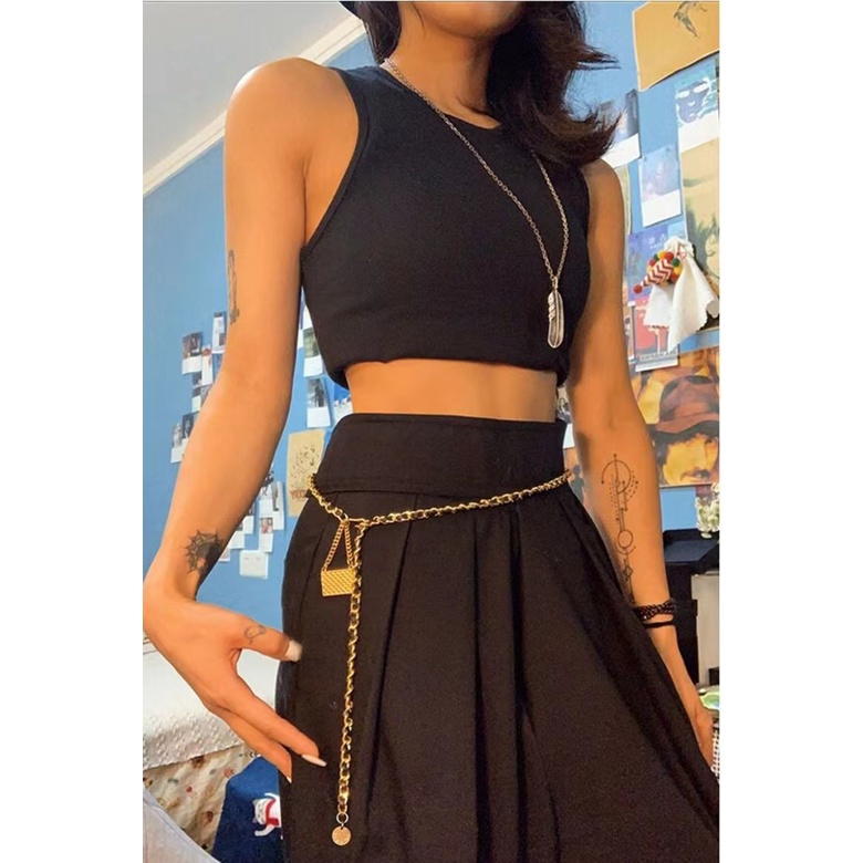 Thắt lưng chuỗi xích dây mảnh kim loại thanh lịch thời trang cho nữ