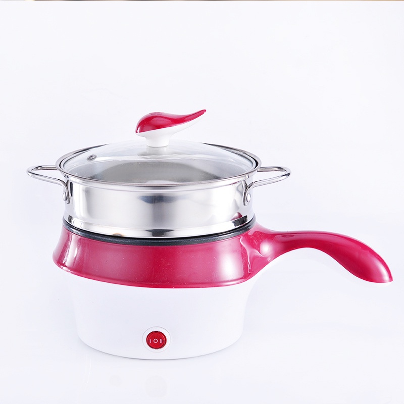 Nồi Điện Mini 2 Tầng Đa Năng Tặng Kèm Khay Hấp ( Chiên, Xào, Nấu ăn, nấu cơm, nấu lẩu mini ) cho 1-2 người