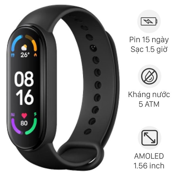 [BẢN QUỐC TẾ] Đồng hồ vòng thông minh Xiaomi Mi Band 6 - Hàng Chính Hãng Digiworld