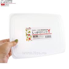 Hộp nhựa đựng thực phẩm nắp dẻo, dáng dẹt 1L Nakaya NỘI ĐỊA NHẬT BẢN