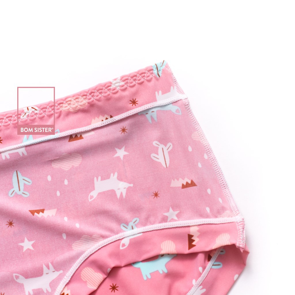 [Mã FAMALLT5 giảm 15% đơn 150k] Quần Lót Su Gấp Viền Hoạ Tiết Dễ Thương phần 2 BOM SISTER Q9905 | BigBuy360 - bigbuy360.vn