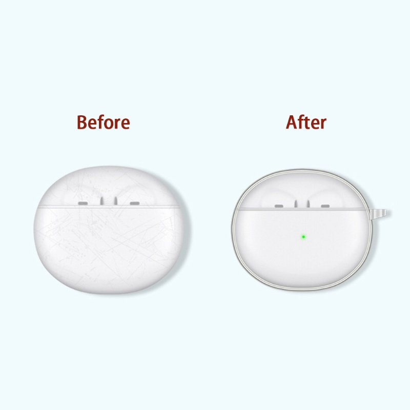 Vỏ Bảo Vệ Hộp Sạc Tai Nghe O-P-P-O ENCO AIR Bằng TPU Trong Suốt