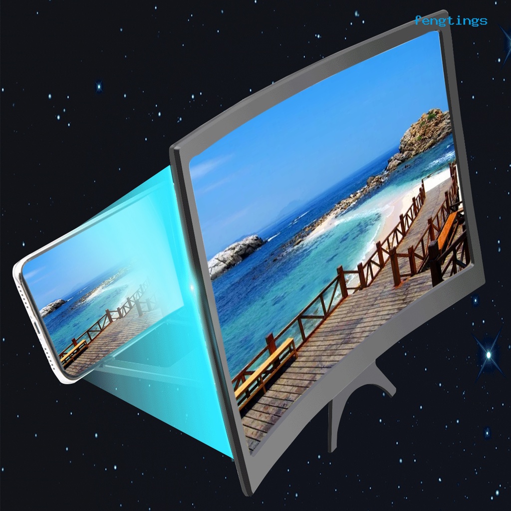 Kính phóng đại màn hình cong 3d 12 inch độ phân giải cao gấp được cho điện thoại di động
