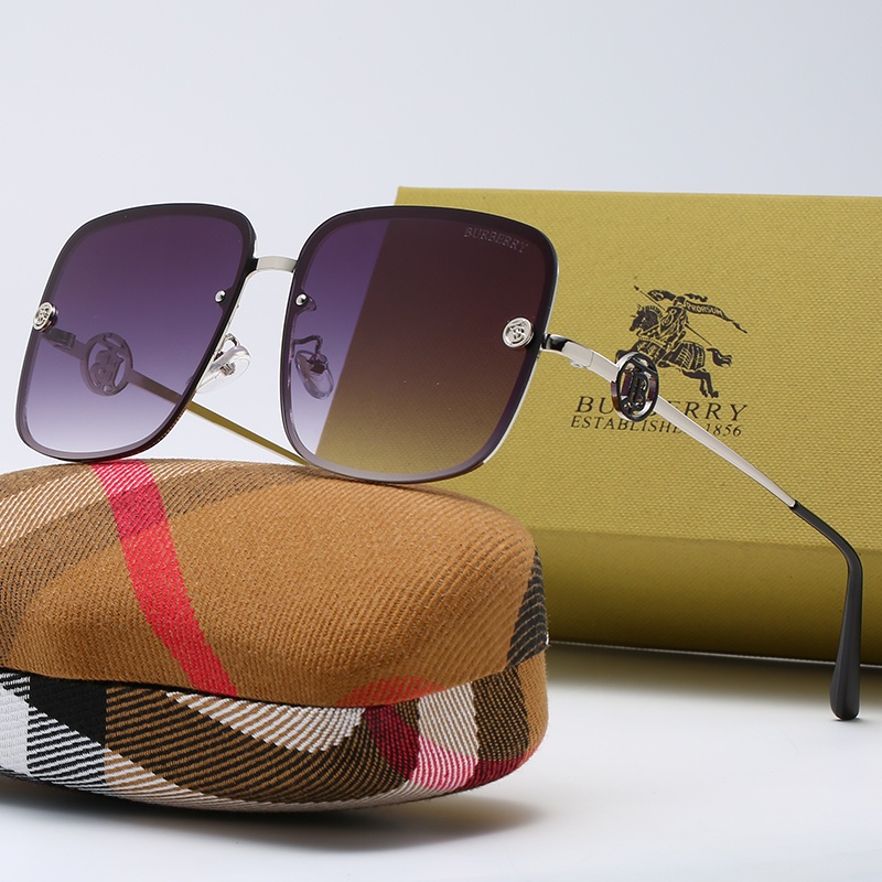 BURBERRY Kính Mát Gọng Vuông Phong Cách Vintage Sang Trọng Chống Tia UV400